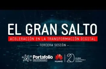 Tercera sesión de El Gran Salto, conversatorios de Portafolio y Huawei sobre la aceleración digital en la economía y los negocios

#Portafolio #ConexionesPortafolio #Económicos

SUSCRÍBETE: https://bit.ly/PortafolioYT 

Síguenos en nuestras redes sociales:
Twitter: https://twitter.com/Portafolioco 
Facebook: https://www.facebook.com/Portafolio.co 
Instagram: https://www.instagram.com/portafolioco 

Portafolio
Portafolio es un medio especializado en temas económicos, empresariales y de negocios de Colombia y el mundo. Obtenga aquí un análisis detallado de hechos económicos coyunturales y conozca las perspectivas de los diferentes sectores de la actividad productiva en el país.

Para mayor información ingresa a: http://www.portafolio.co 

Otros Canales 
El Tiempo: https://www.youtube.com/c/ElTiempo   
CityTv: https://www.youtube.com/c/citytvbogota
Bravíssimo Citytv: https://www.youtube.com/c/BRAVISSIMOCITYTV   
FutbolRed: https://www.youtube.com/c/FutbolRedCO 

El gran salto, aceleración en la transformación digital (tercera sesión) | Portafolio 
https://www.youtube.com/user/PortafolioCO