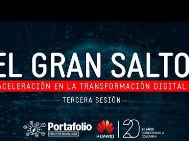 Tercera sesión de El Gran Salto, conversatorios de Portafolio y Huawei sobre la aceleración digital en la economía y los negocios

#Portafolio #ConexionesPortafolio #Económicos

SUSCRÍBETE: https://bit.ly/PortafolioYT 

Síguenos en nuestras redes sociales:
Twitter: https://twitter.com/Portafolioco 
Facebook: https://www.facebook.com/Portafolio.co 
Instagram: https://www.instagram.com/portafolioco 

Portafolio
Portafolio es un medio especializado en temas económicos, empresariales y de negocios de Colombia y el mundo. Obtenga aquí un análisis detallado de hechos económicos coyunturales y conozca las perspectivas de los diferentes sectores de la actividad productiva en el país.

Para mayor información ingresa a: http://www.portafolio.co 

Otros Canales 
El Tiempo: https://www.youtube.com/c/ElTiempo   
CityTv: https://www.youtube.com/c/citytvbogota
Bravíssimo Citytv: https://www.youtube.com/c/BRAVISSIMOCITYTV   
FutbolRed: https://www.youtube.com/c/FutbolRedCO 

El gran salto, aceleración en la transformación digital (tercera sesión) | Portafolio 
https://www.youtube.com/user/PortafolioCO
