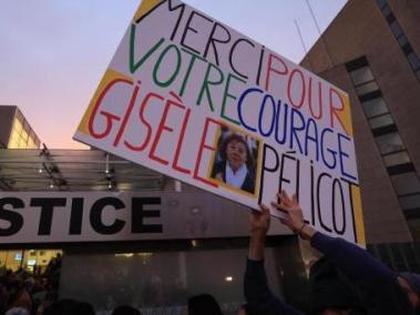 Protestas a favor de Gisele Pelicot