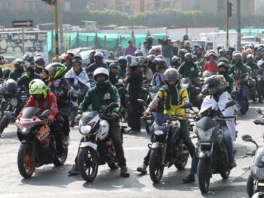 Manifestaciones de moteros en Bogotá