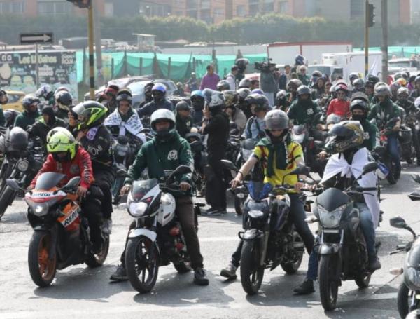 Manifestaciones de moteros en Bogotá
