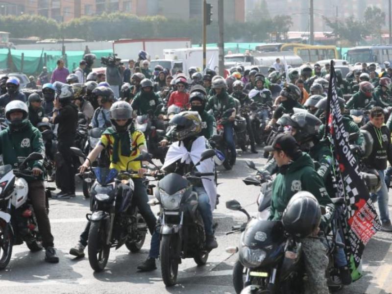 Manifestaciones de moteros en Bogotá